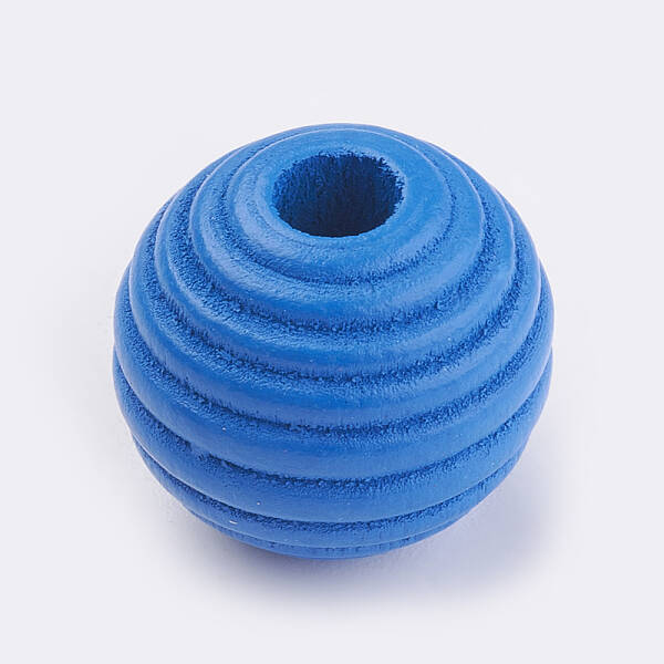 Natural Wood Beehive European Beads