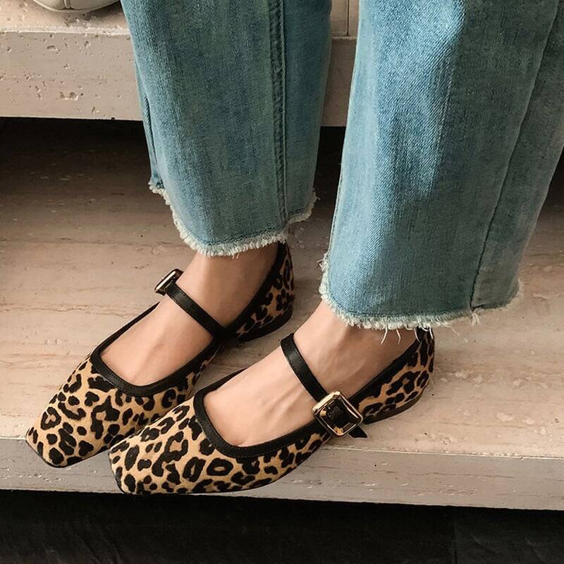 CHIKO Addi Square Toe Block Heels Mary Jane Shoes
