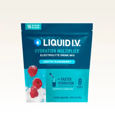 Liquid I.V. Hydration Multiplier - Arctic Raspberry - Hydration Powder Packets | Electrolyte Powder Drink Mix | Convenient Si...