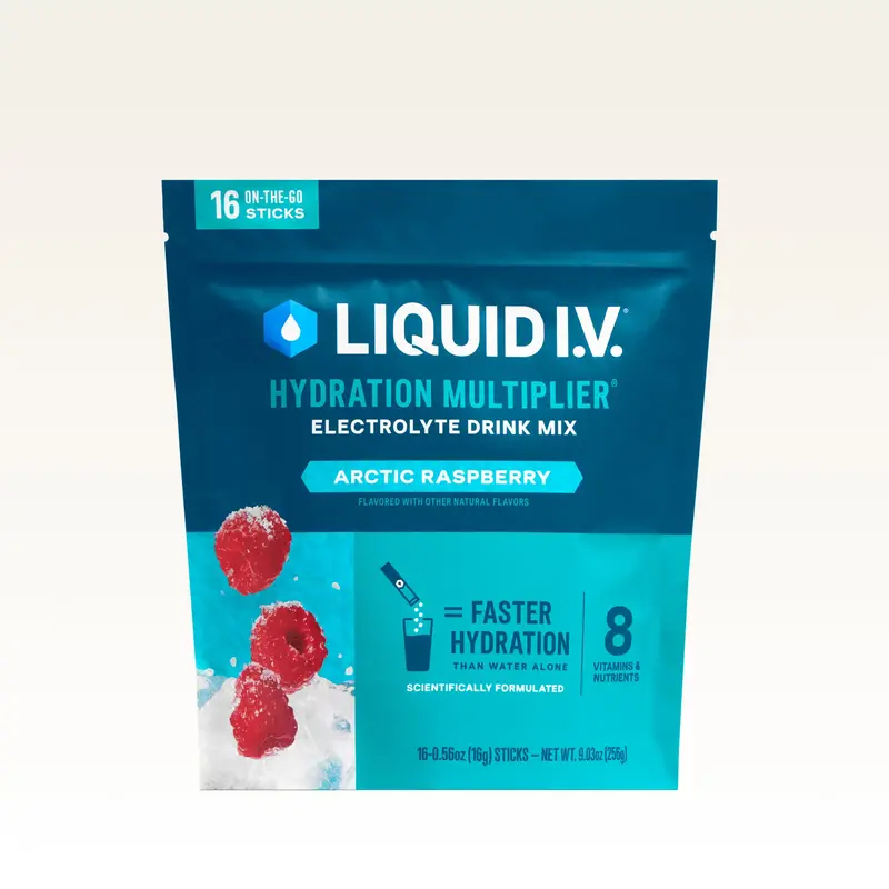 Liquid I.V. Hydration Multiplier - Arctic Raspberry - Hydration Powder Packets | Electrolyte Powder Drink Mix | Convenient Si...
