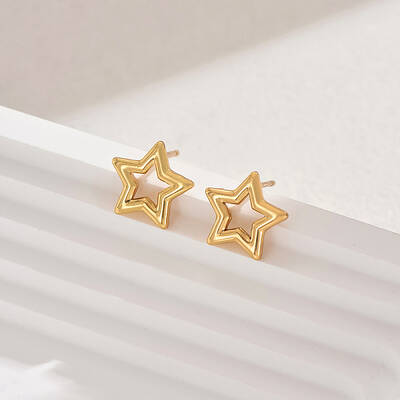 Brass Elegant Classic Women's Stud Earrings