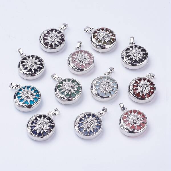 Natural & Synthetic Mixed Stone Pendants