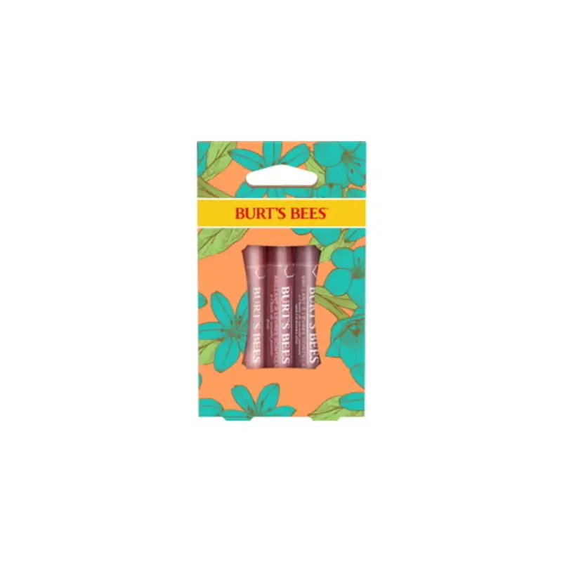 Burt's bees Set Petal Kisses Trio Colored Lip Balms for una extra shine