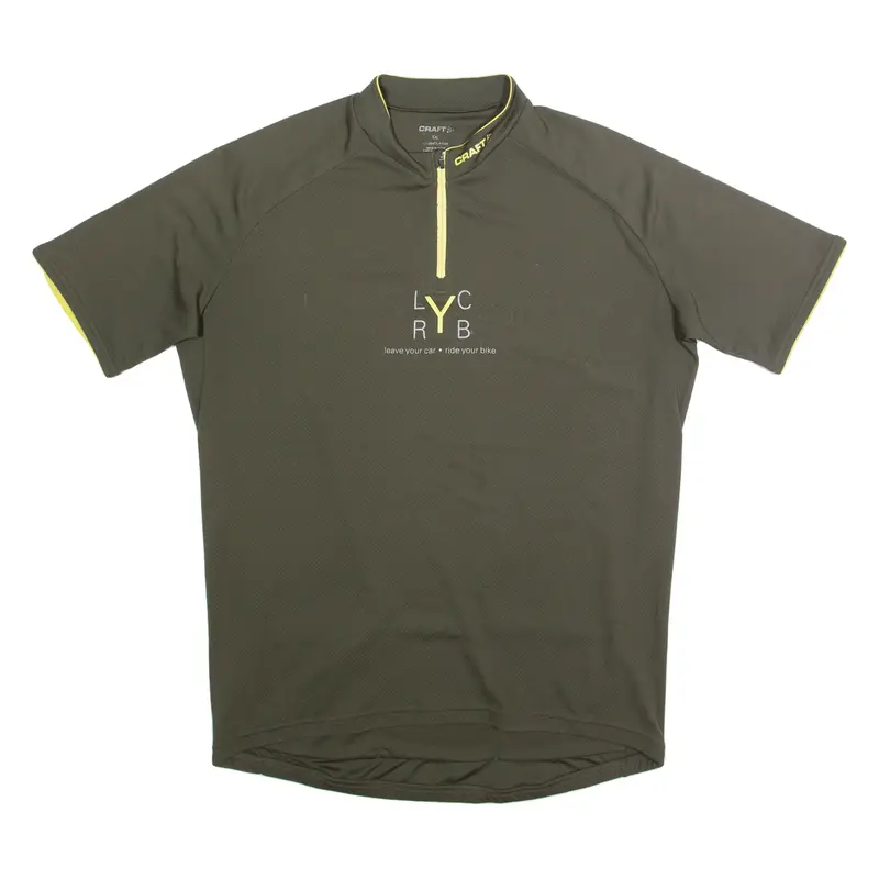 CRAFT Cycling Mens Jersey Green 1/4 Zip 2XL