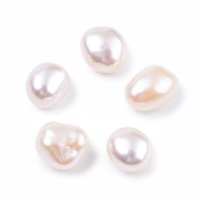 Natural Baroque Keshi Pearl Beads