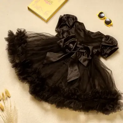 Girls Black Mesh Princess Dresses For All Seasons Kids Formal Clothing,Princess Birthday Dresses Summer Vacation Gifts Holida...