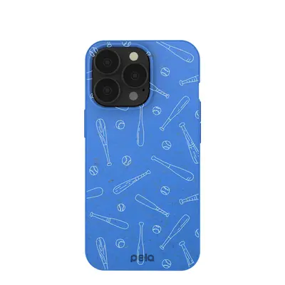 Electric Blue Ball and Bat iPhone 13 Pro Case