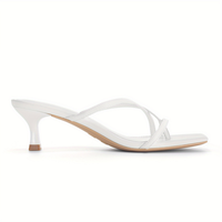 Heels for Women Flip Flops Kitten Low Heels Open Square Toe Thong Heeled Sandals, Sexy Fashion Comfort Shoes for Party Casual...