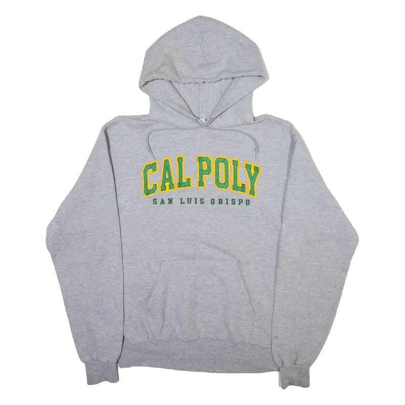 CHAMPION Calpoly San Luis Obispo Mens Grey Hoodie USA M