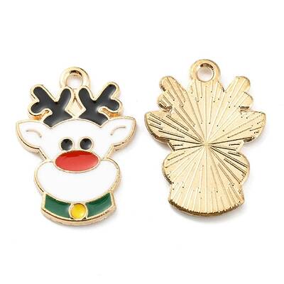 Christmas Theme Alloy Enamel Pendants