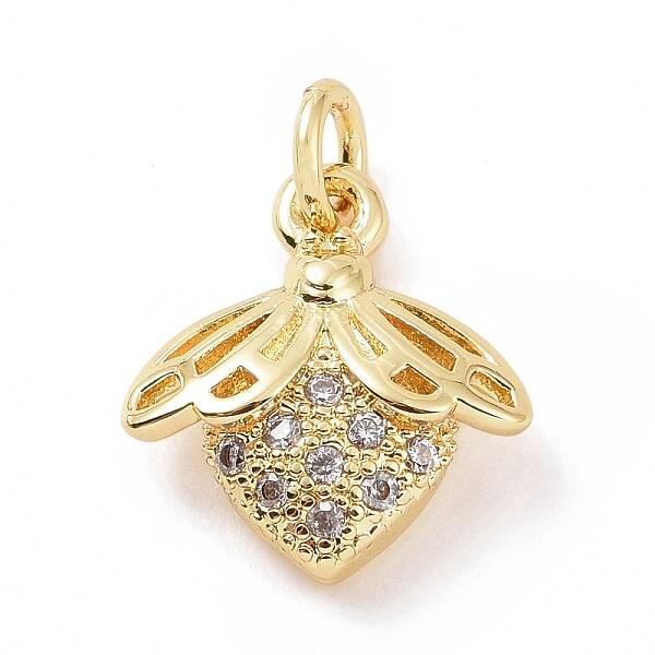 Brass Micro Pave Cubic Zirconia Charms