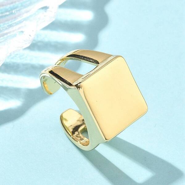 Brass Adjustable Open Cuff Rings for Women