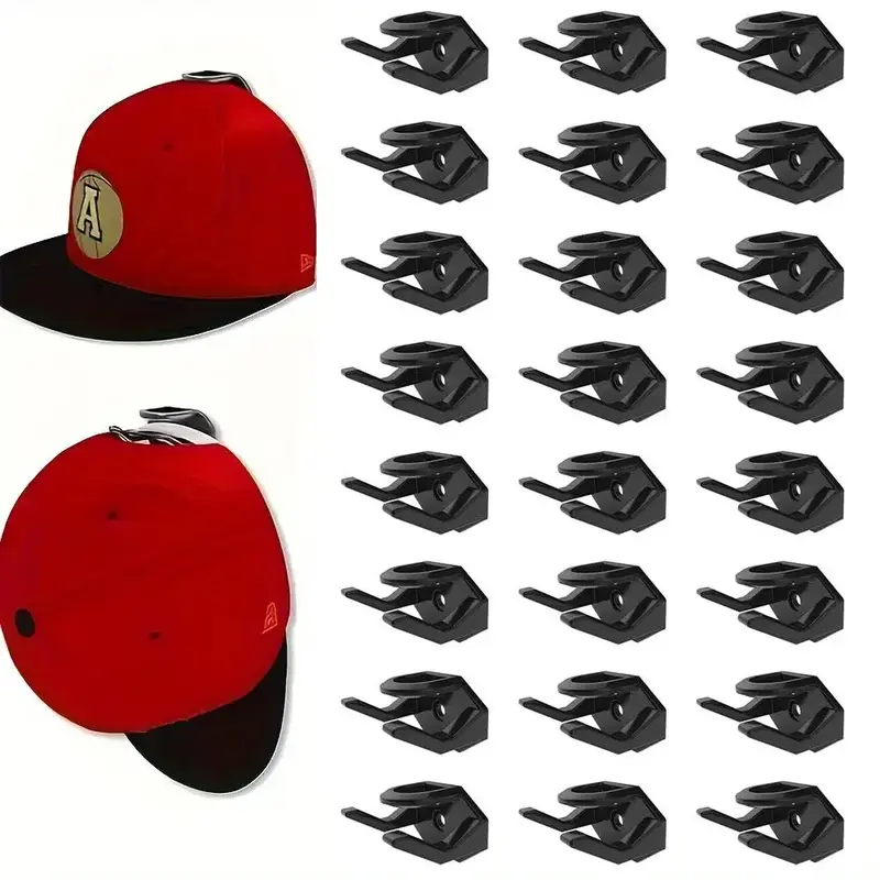 Hat Hook (12/24pcs), Wall Mounted Simple Hat Storage Hook for Home Decor, Home Hat Display Rack, Summer for Gift