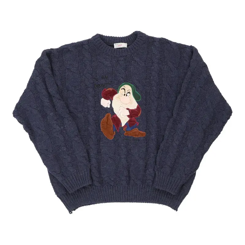 Segreta Emmanuel Schvili Cartoon Jumper - XL Navy Wool Blend | Size: x-large