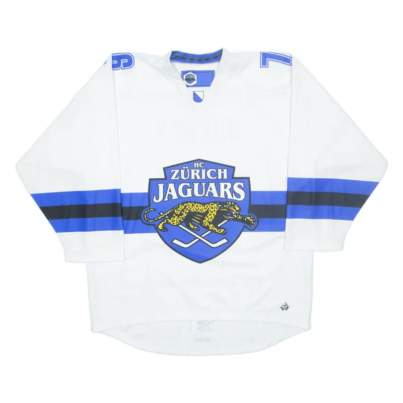 Zurich Jaguars Mens Jersey White Long Sleeve V-Neck XL