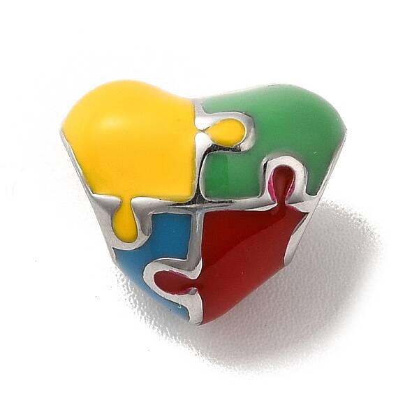 304 Stainless Steel Enamel European Beads