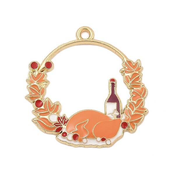 Thanksgiving Day Alloy Enamel Pendants