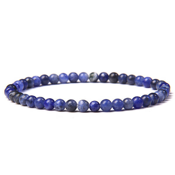 4mm Round Natural Sodalite Beads Bracelet for Men