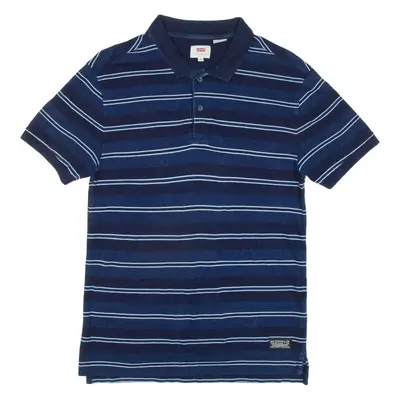 LEVI'S Mens Polo Shirt Blue Striped S