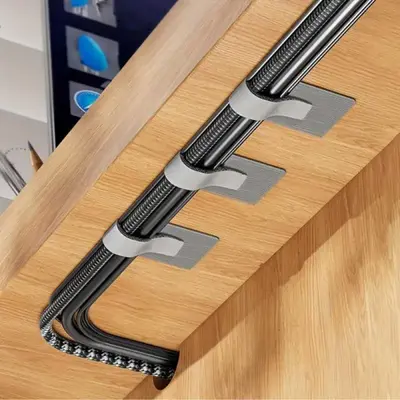 Nylon Cable Clip, 20pcs/set Strong Adhesive Wire Organizer, Multi-purpose Cord Holder for Home Office Supplies, Desk Organize...