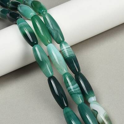 Natural Striped Agate/Banded Agate Beads Strands
