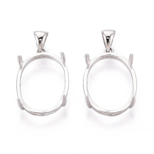 925 Sterling Silver Pendant Claw Cabochon Settings