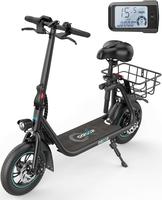 Electric Scooter for Adults with Seat, 20 Miles Range 450W Motor up to 15.5/18.6 MPH Speed LCD Display, Electric Scooter with...