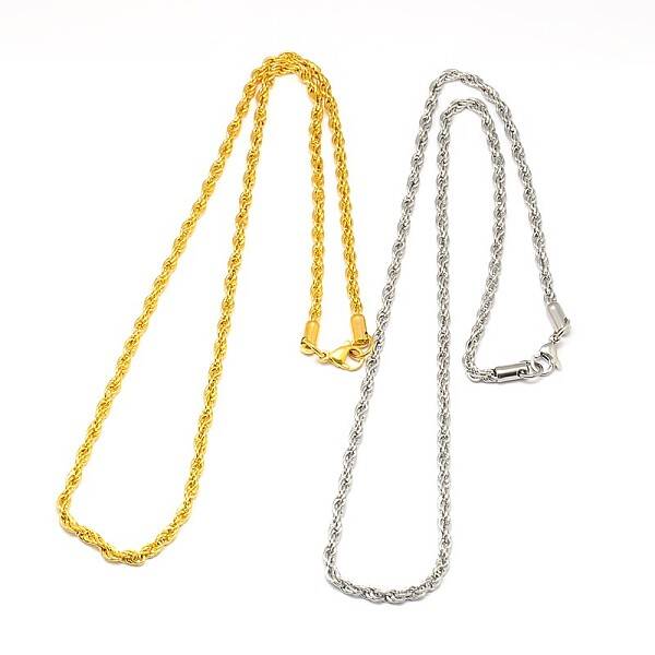 Fashionable 304 Stainless Steel Rope Chain Necklace Making