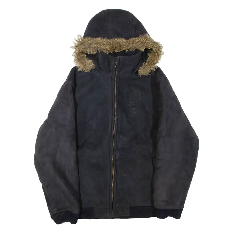 KARL KANI Mens Jacket Black Hooded S