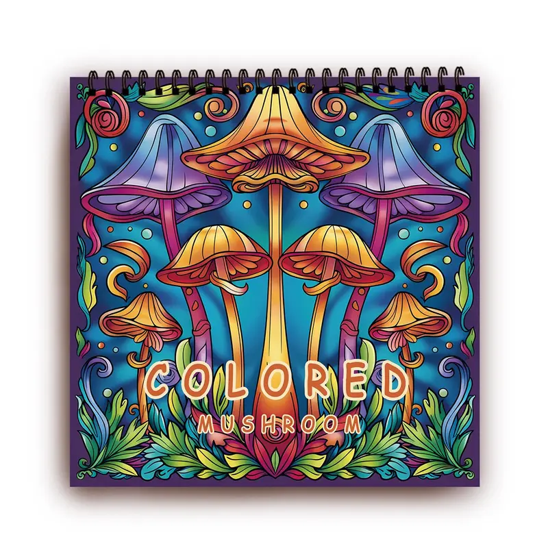 Spiral Coloring Book, 1 Count 30 Pages Coloring Book, Stress Relief Coloring Book, Art Paper for Home School Office