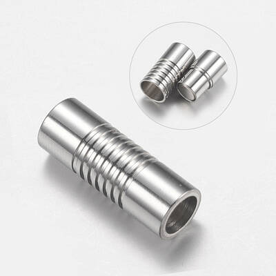 Tarnish Resistant 304 Stainless Steel Magnetic Clasps with Glue-in Ends