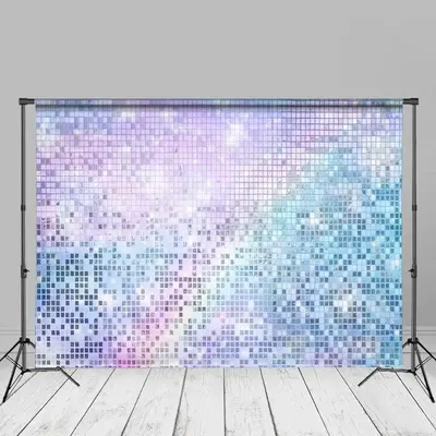 Purple And Blue Glitter Sequin Birthday Picture Backdrop - Aperturee