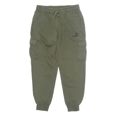 PUMA Mens Joggers Green Tapered M W30 L27