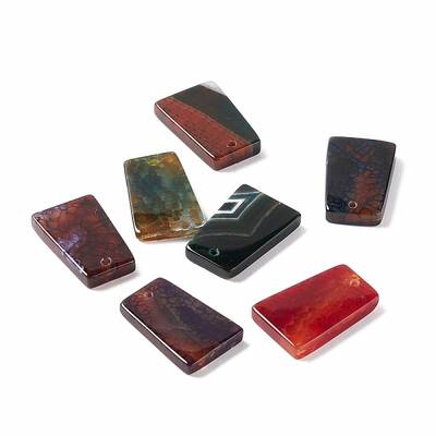 Natural Crackle Agate Pendants