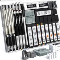 Four Candies 25PCS Art Mechanical Pencil Set, 3 PCS Metal Drafting Pencil 0.5 mm & 0.7 mm & 0.9 mm Graphite Lead Holder (2B H...