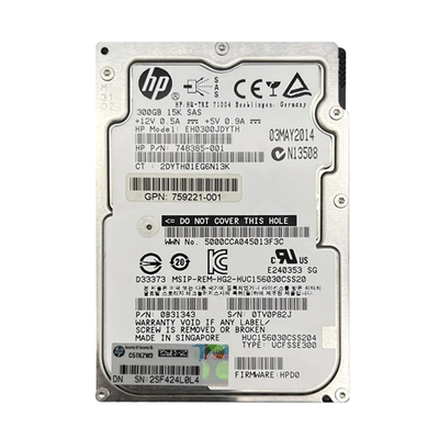 759221-001 HP 300GB 12Gb/s SAS 15000 2.5-inch Hard Drive