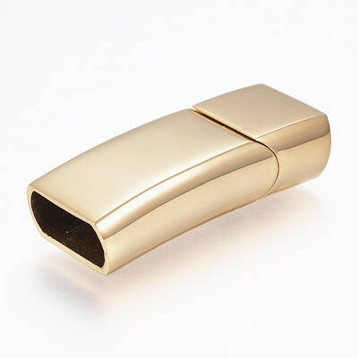 304 Stainless Steel Magnetic Clasps with Glue-in Ends