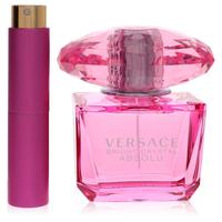 Versace Bright Crystal Absolu Travel Spray – Radiant Floral Freshness with Pomegranate, Peony & Amber for Confident Everyda...