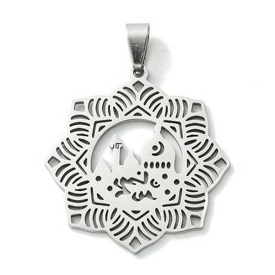 Non-Tarnish Eid Mubarak 201 Stainless Steel Pendants