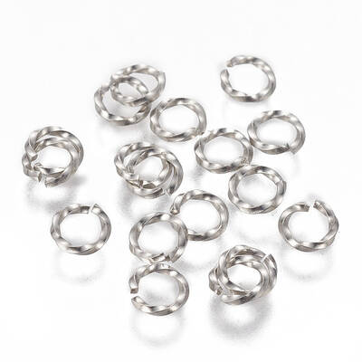 Tarnish Resistant 304 Stainless Steel Twisted Jump Rings