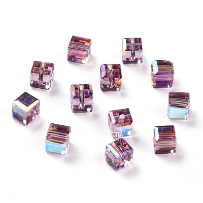 Electroplate Transparent Glass Beads