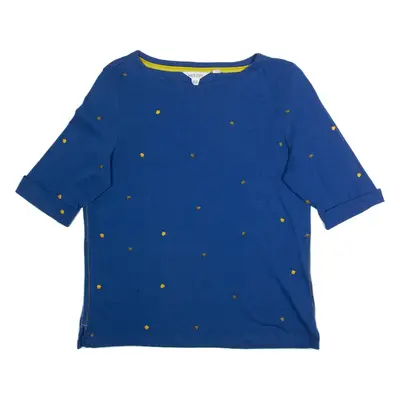 WHITE STUFF Womens T-Shirt Blue 3/4 Sleeve M