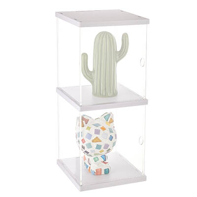 2-Tier Transparent Acrylic Minifigures Display Case