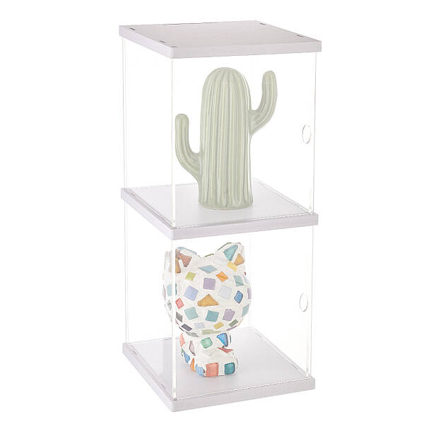 2-Tier Transparent Acrylic Minifigures Display Case