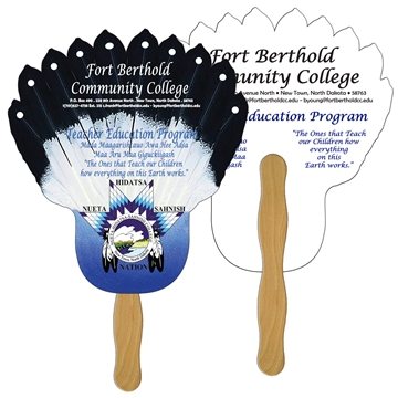 100 Promotional Feather Hand Fan Full Color (2 Sides) - Paper ...