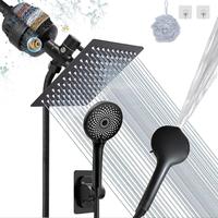 Filtered Shower Head & Handheld Shower, 1 Set 20 Stage Shower Filter 8″ Rain Shower Head with Handheld Showerhead Combo [Pa...