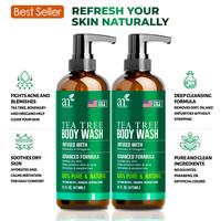 Antibacterial Tea Tree Oil Body Wash For Men & Women Remedy Soap Extra Strength (Pack of 2)