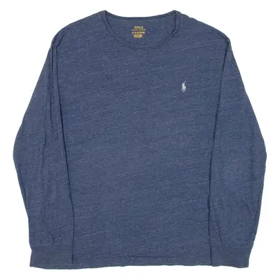 POLO RALPH LAUREN Mens T-Shirt Blue Long Sleeve Crew Neck XL