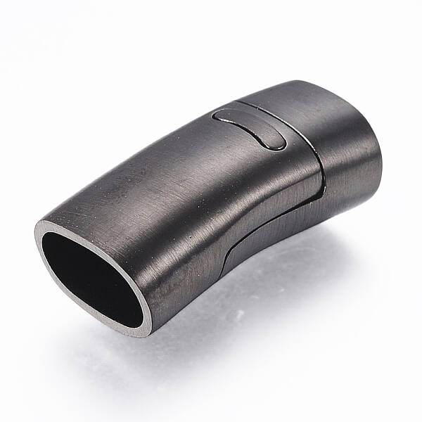 304 Stainless Steel Magnetic Clasps with Glue-in Ends
