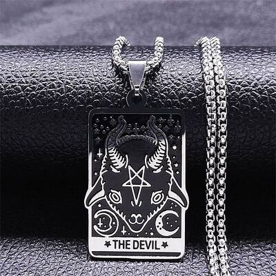 304 Stainless Steel Enamel Pendant Necklace